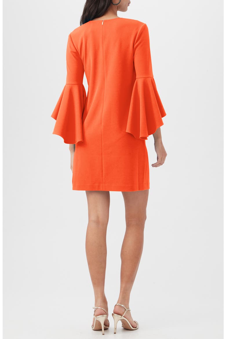 Barbette Ruffle Sleeve Shift Dress, Alternate, color, FERRY RED