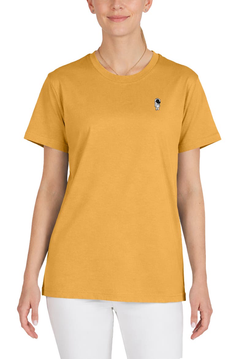 Womens Astronaut Jersey Relaxed Tee, Main, color, Mustard