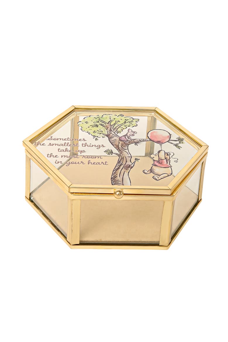 Cute Glass Jewelry Box, Alternate, color, Gold