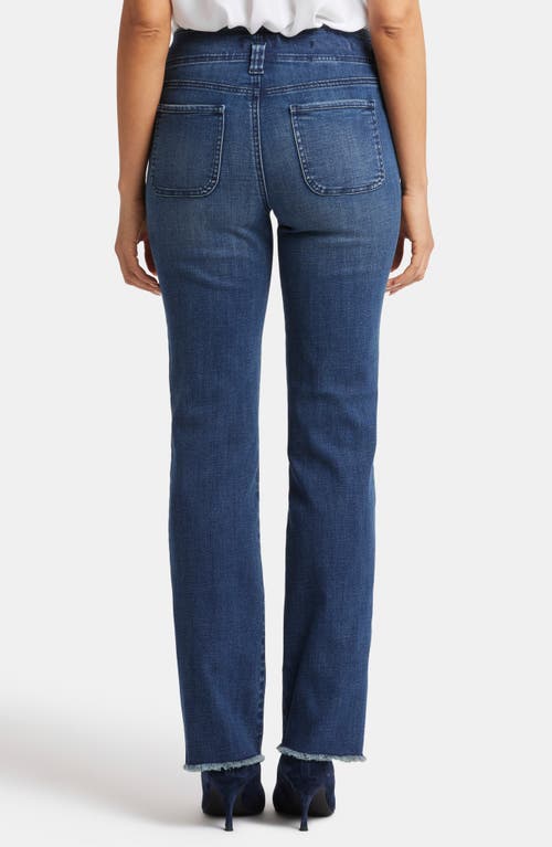 Nydj Marilyn Hollywood High Waist Frayed Hem Straight Leg Jeans