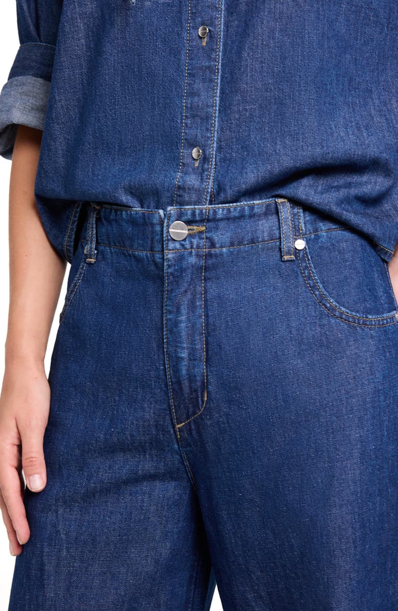 TWP Dillon Mid Rise Wide Leg Jeans, Alternate, color, Dark Stone