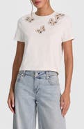 Alice + Olivia Cindy Embellished Cropped Tee