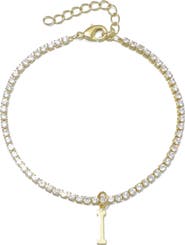 Adornia Initial Charm Tennis Bracelet