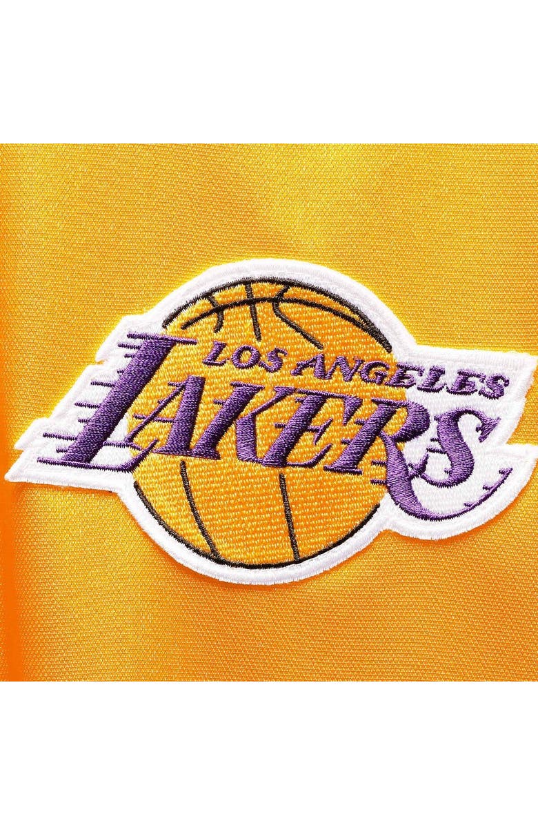 Mitchell & Ness Men's Mitchell & Ness Gold/Purple Los Angeles Lakers Hardwood Classics Big & Tall On-Court Shooting V-Neck Shirt, Alternate, color, Gold
