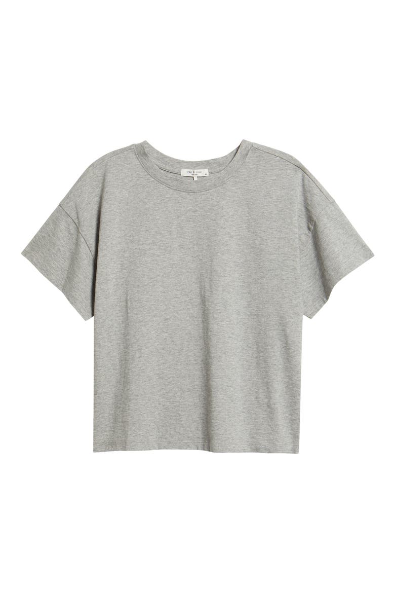 Kelley Boxy Cotton Jersey T-Shirt, Alternate, color, HEATHER GREY