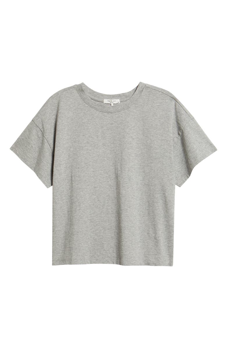 rag & bone Kelley Boxy Cotton Jersey T-Shirt, Alternate, color, Heather Grey