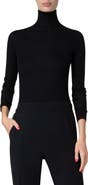 Akris Cashmere & Silk Rib Funnel Neck Sweater