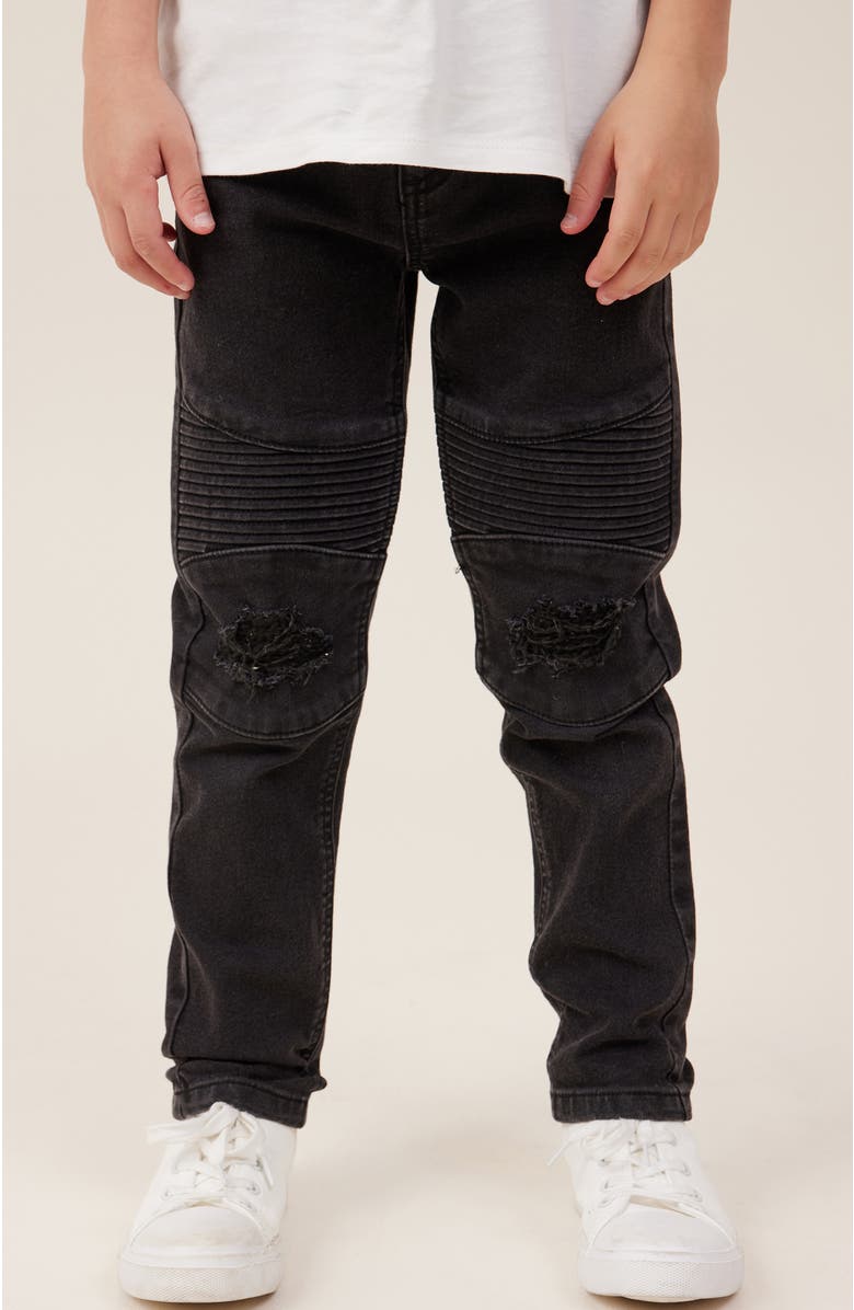 Cotton On Kids Kid's Skinny Fit Moto Jean, Main, color, 