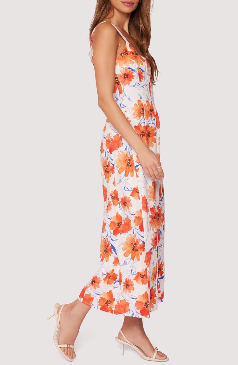Lost + Wander Poppy Blooms Cotton Maxi Dress, Alternate, color, White Orange Floral