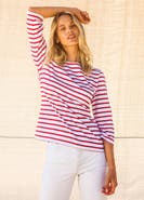 Saint James GALATHEE II - ¾ Sleeve Breton Striped Top
