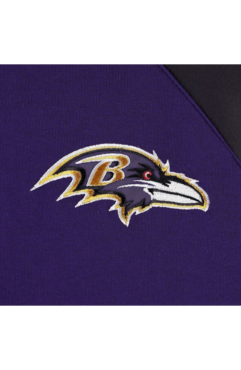 G-III SPORTS BY CARL BANKS Men's G-III Sports by Carl Banks Purple Baltimore Ravens Defender Raglan Full-Zip Hoodie Varsity Jacket, Alternate, color, 