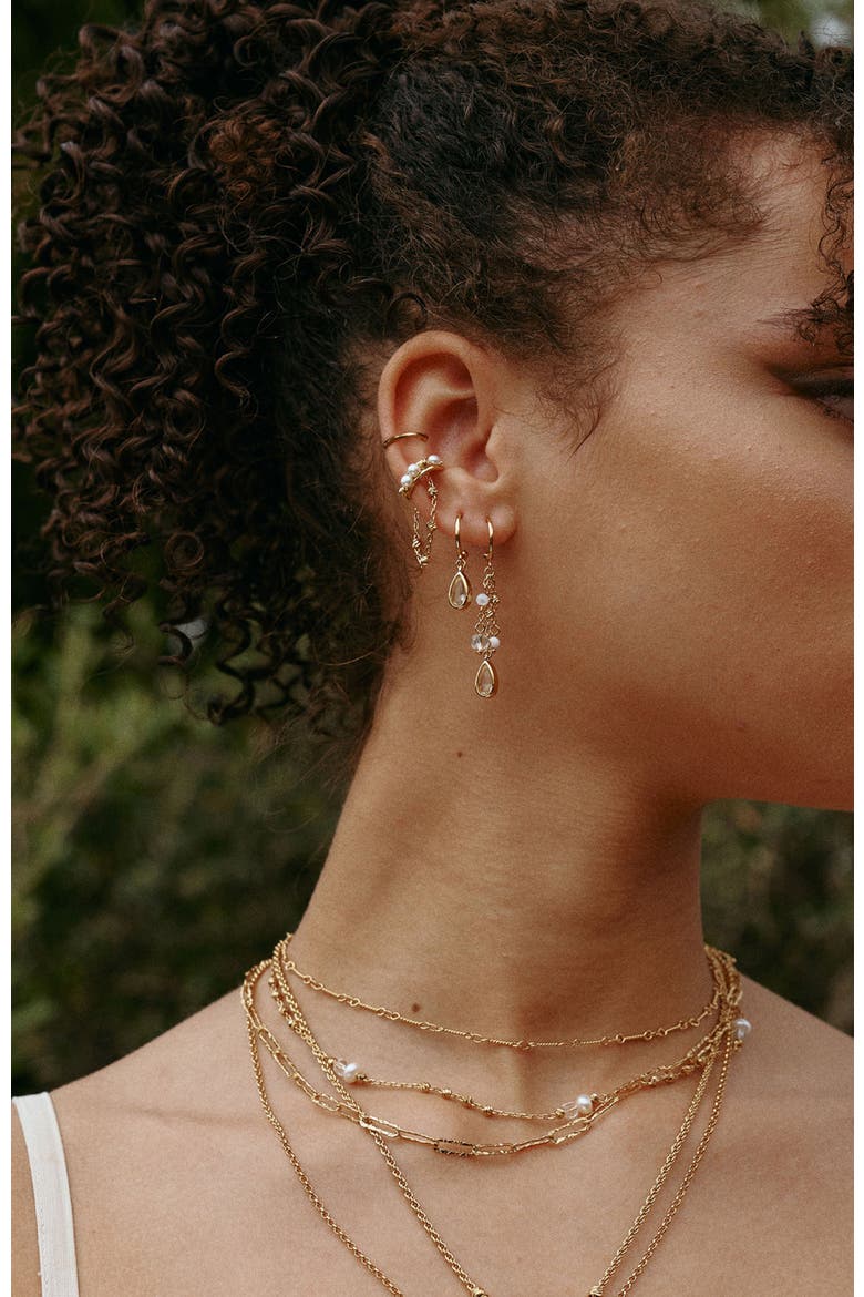 Aeolian Echo Earrings Set, Alternate, color, Gold