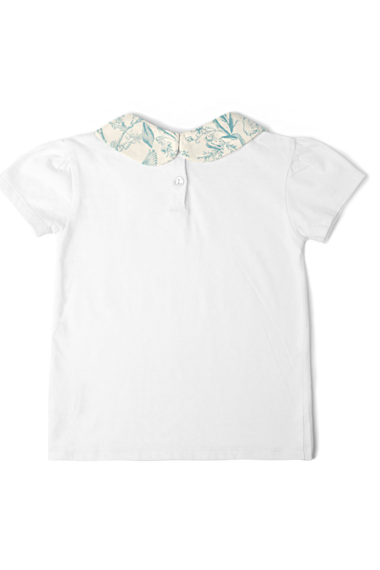 Print Peter Pan Collar Top, Alternate, color, Antique Butterfly
