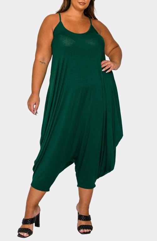 L I V D Quinn Pocket Balloon Leg Jumpsuit In Green