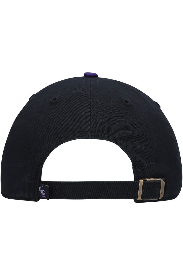 Men's '47 Black Colorado Rockies Clean Up Adjustable Hat, Alternate, color, Black