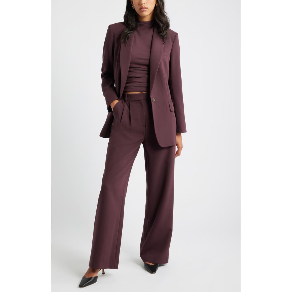 Open Edit The Icon Trousers In Burgundy