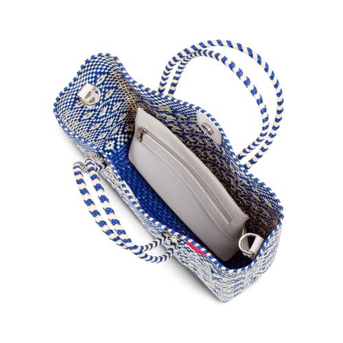 Tin Marin Mixte Large Woven Resort Crossbody Bag In Blue