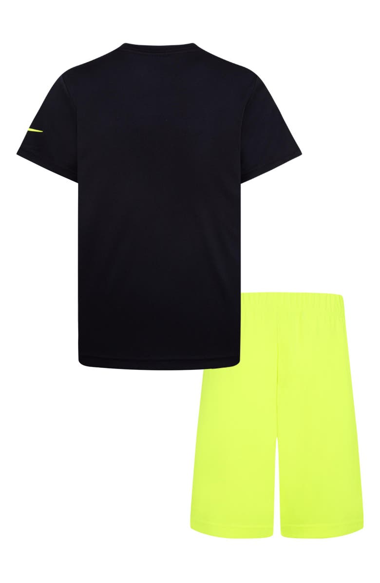3 Brand Kids' Three x Three Dri-FIT Tee & Shorts Set, Alternate, color, Black