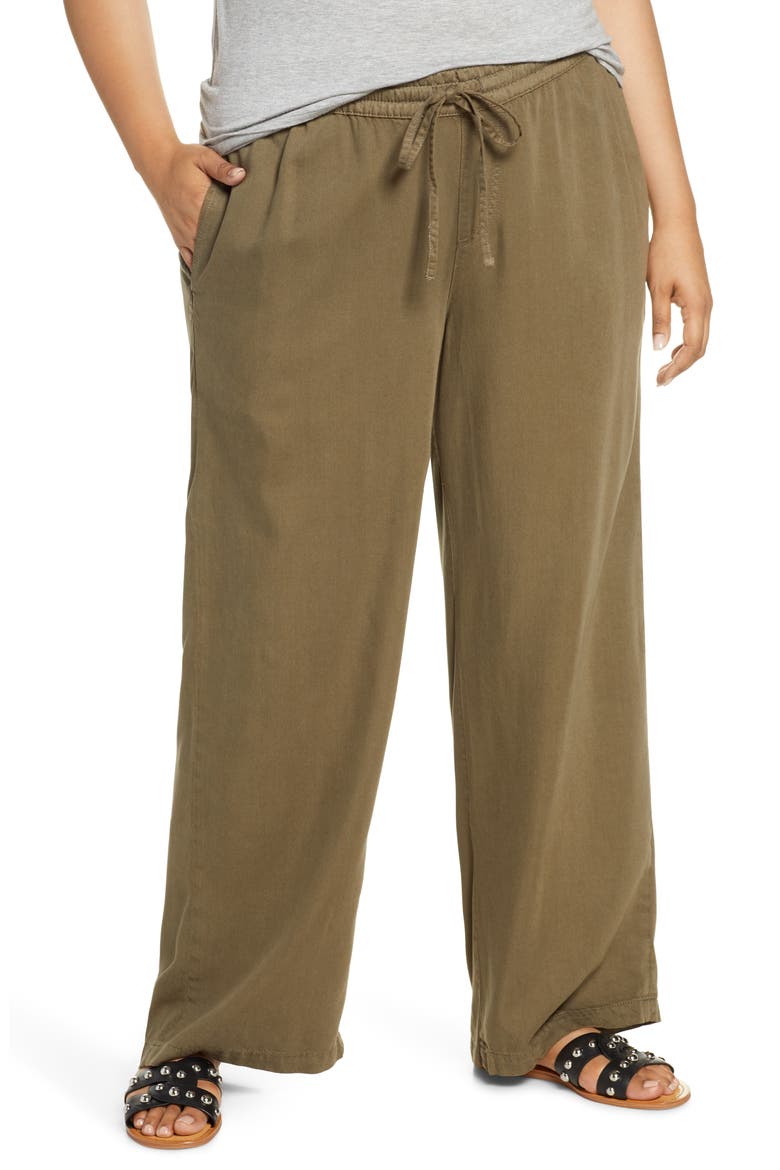 Palazzo Pants, Main, color, DARK OLIVE