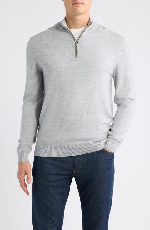 Raynor Merino Wool Quarter Zip Sweater