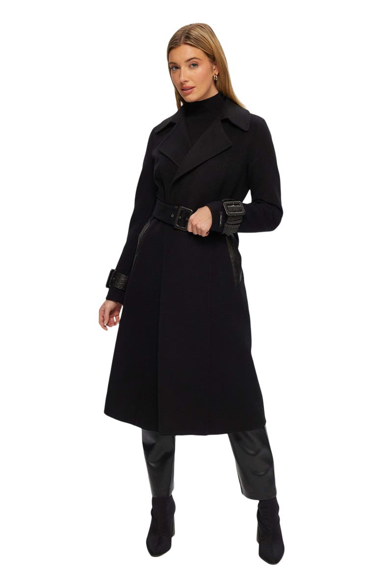 GORSKI Loro Piana Wool Blend Trench Coat, Main, color, Black/Black