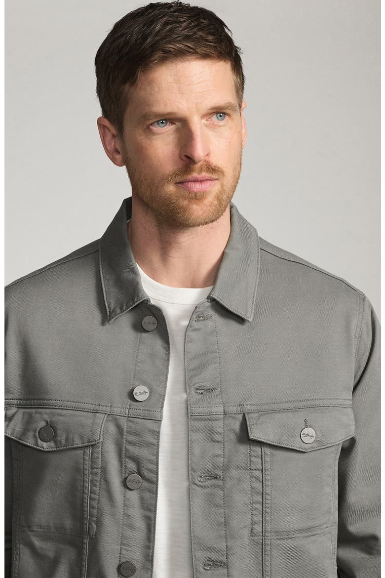 Bologna CoolMax® Twill Trucker Jacket, Alternate, color, STEEL COOLMAX