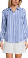 Lands' End Linen Long Sleeve Feminine Shirt