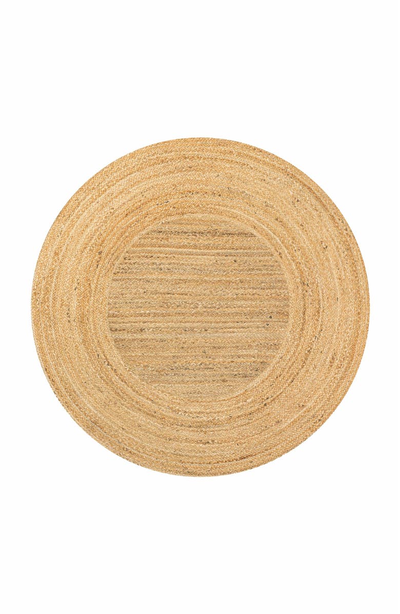 JONATHAN Y Harmony Boho Jute Circle Round Area Rug, Alternate, color, Natural