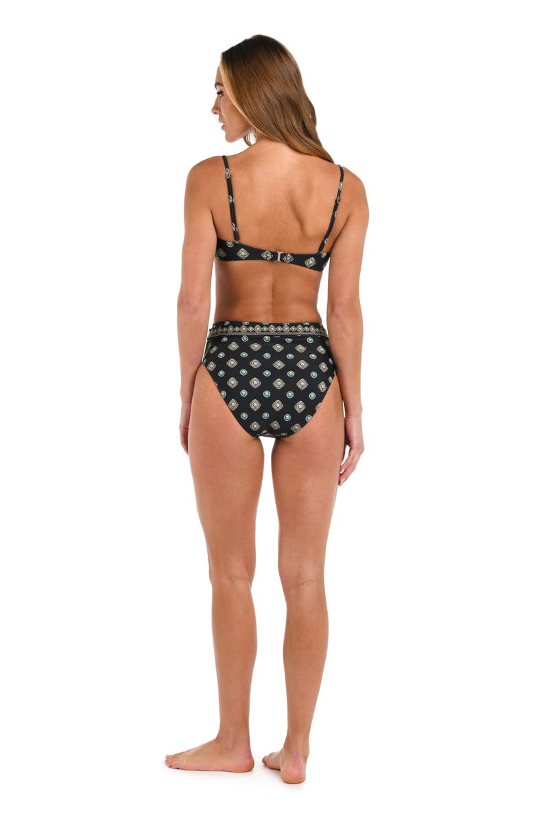 L'AGENCE Vanessa Southwestern Bikini Bottoms, Alternate, color, Black