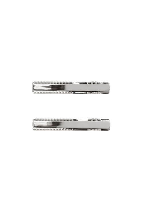 Burberry Logo Hair Clips In Palladio