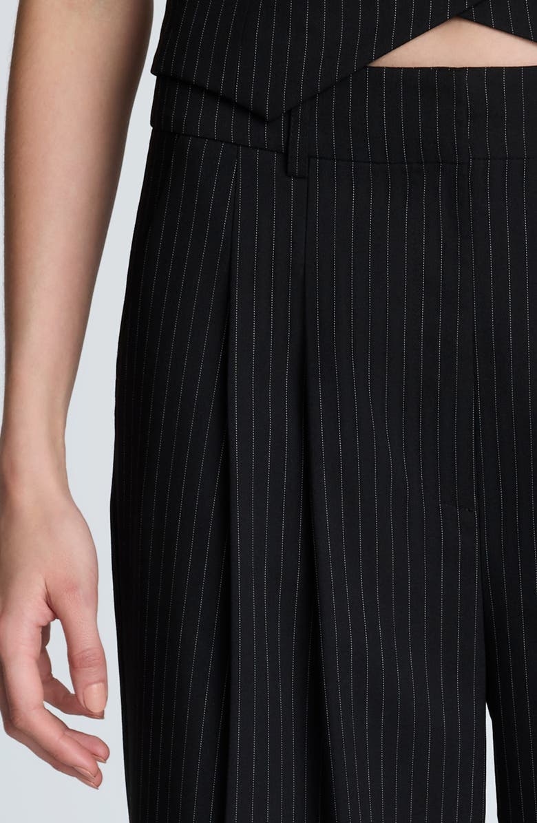Kenneth Cole High Waist Pinstripe Wide Leg Pants, Alternate, color,