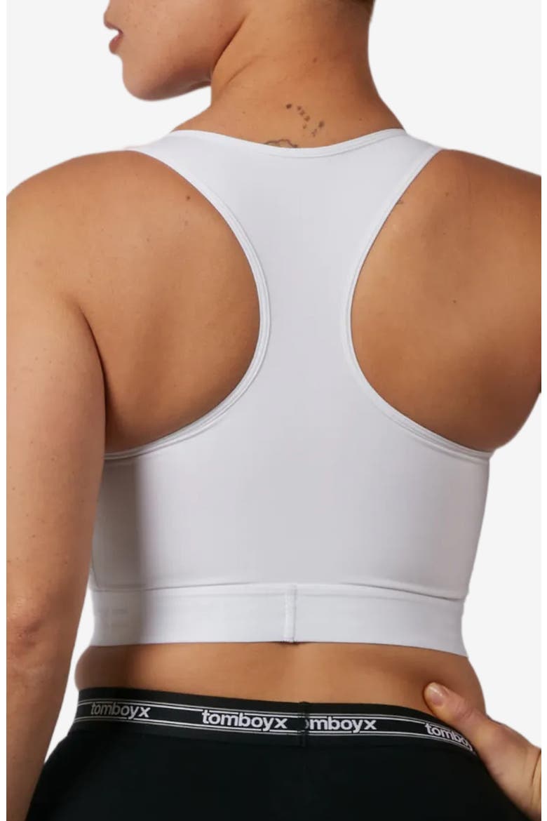 Compression Plus Racerback Crop Top, Alternate, color, WHITE