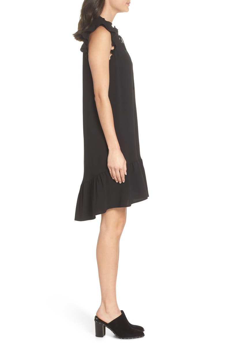 Charles Henry Ruffle Shift Dress, Alternate, color,