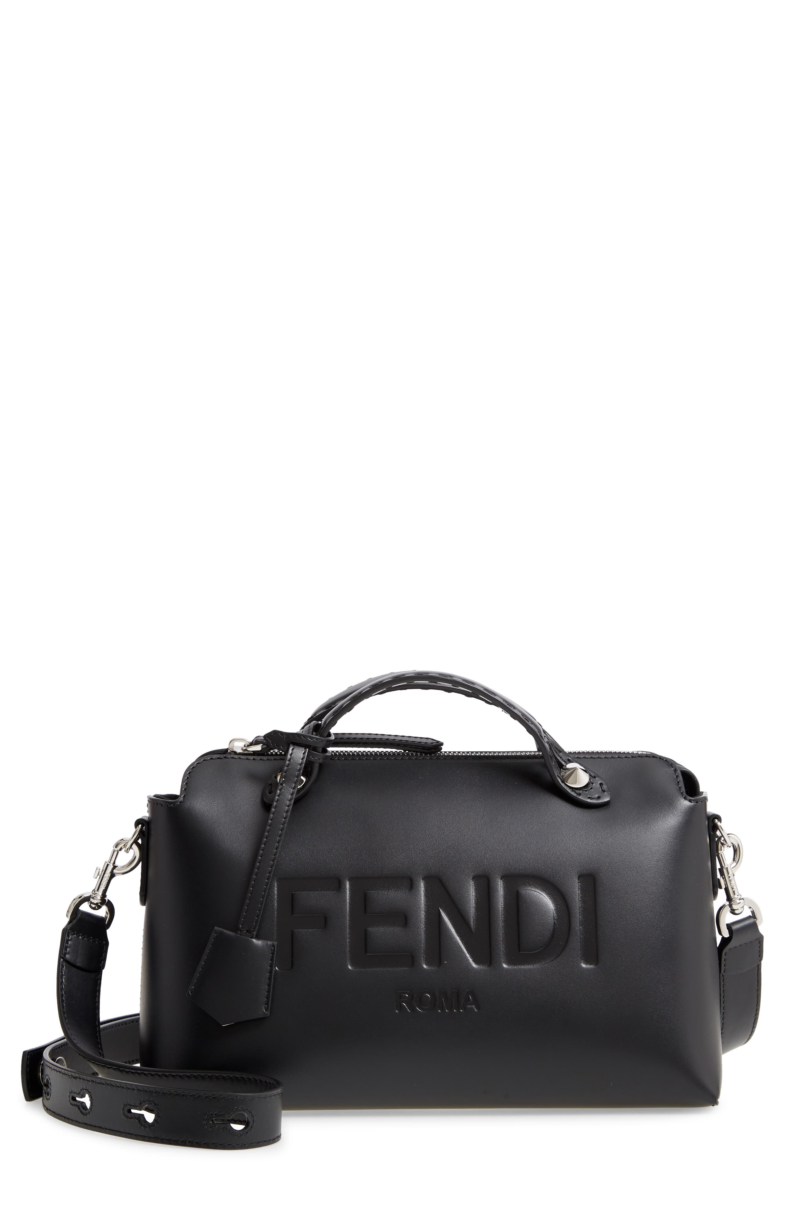 Fendi Medium By The Way Calfskin Leather Satchel, Main, color, 