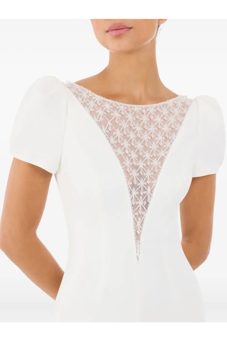 Empress Puff-Sleeve Crystal-Embellished Maxi Dress, Alternate, color, Ivory