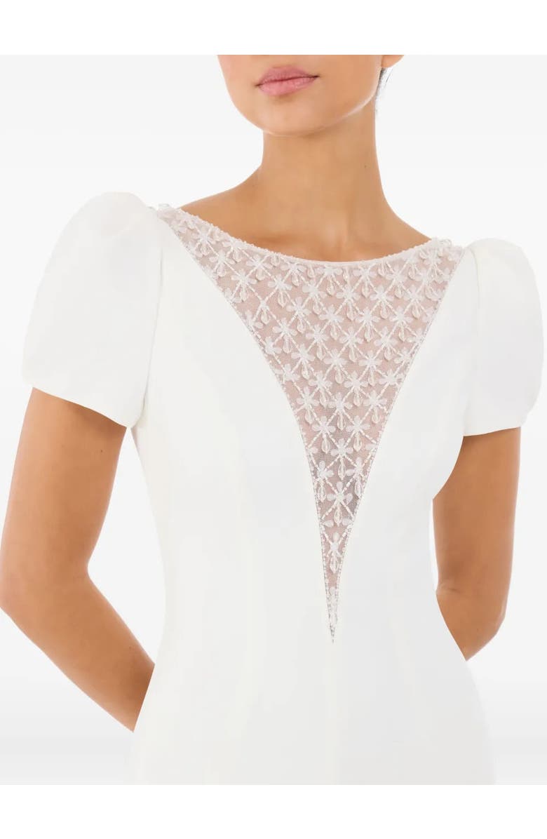 Jenny Packham Empress puff-sleeve crystal-embellished maxi dress, Alternate, color, Ivory