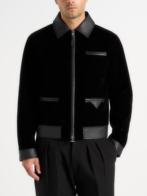 Tony Velvet & Leather Contrast Jacket