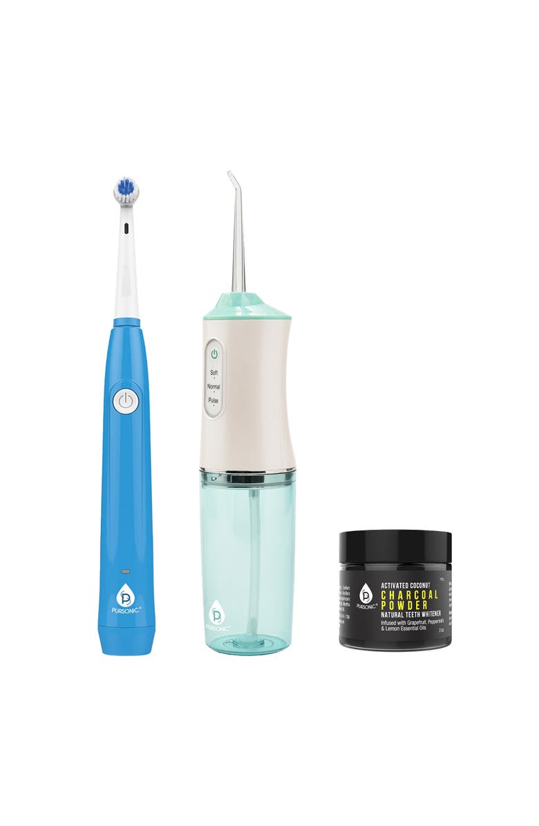 PURSONIC Complete Dental Care Power Pack - Electric Toothbrush, Water Flosser & Whitening Powder, Main, color, Multicolor