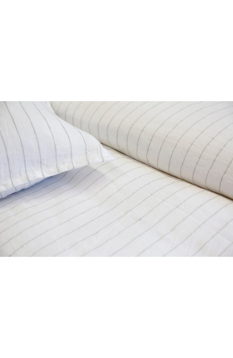 Pom Pom at Home Blake Big Linen Accent Pillow, Alternate, color, White/ Ocean