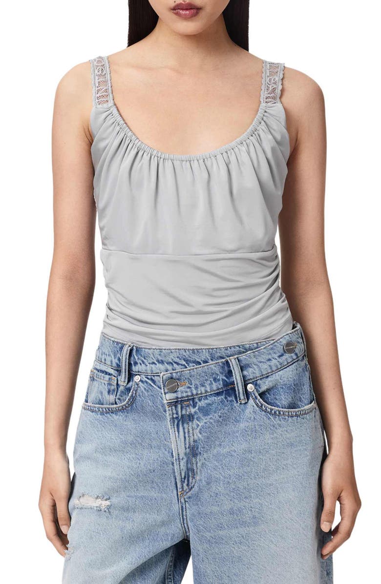 AllSaints Celena Crop Tank, Main, color, Quarry Blue