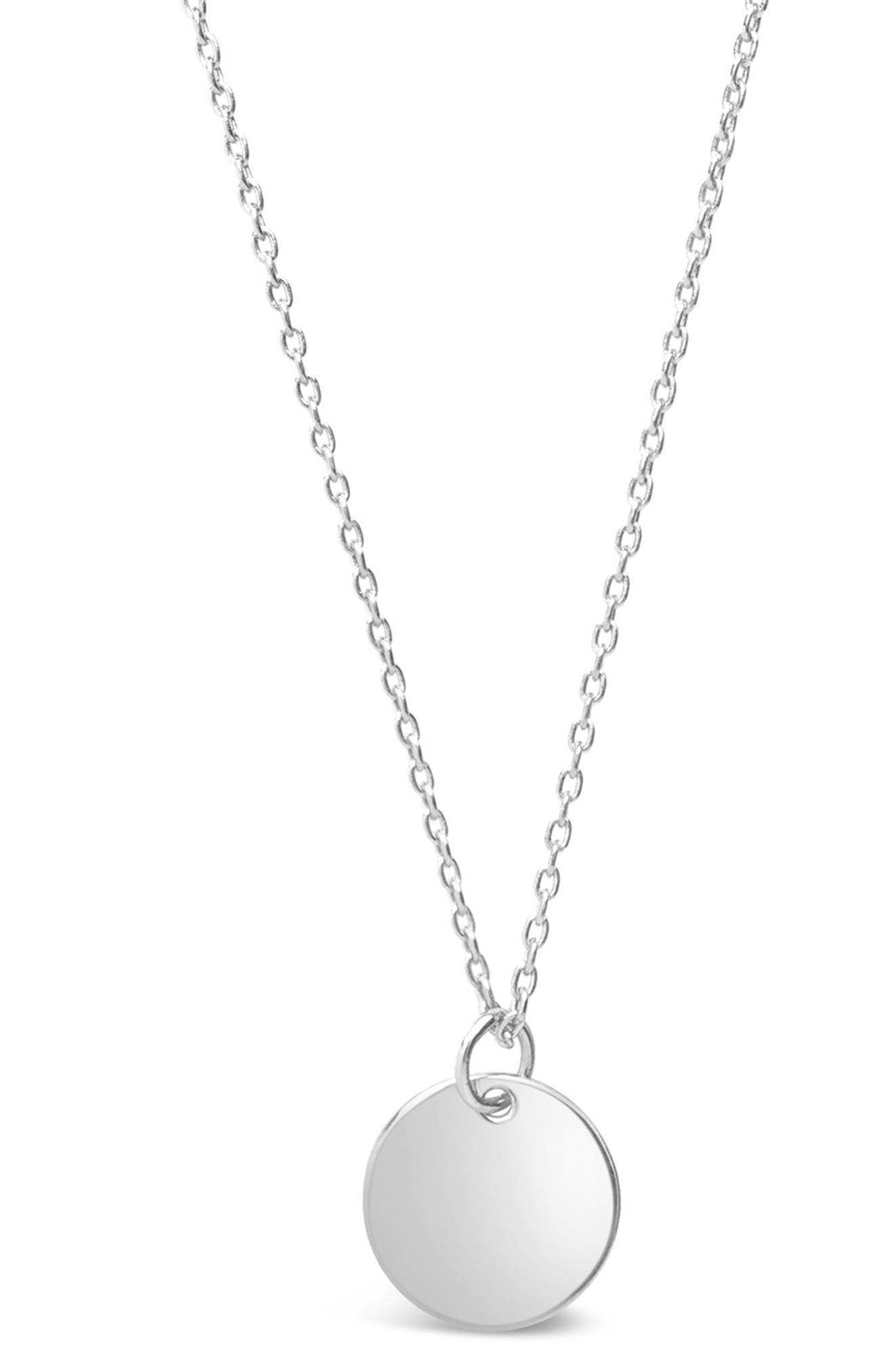 STERLING FOREVER Sterling Silver Disc Charm Necklace
