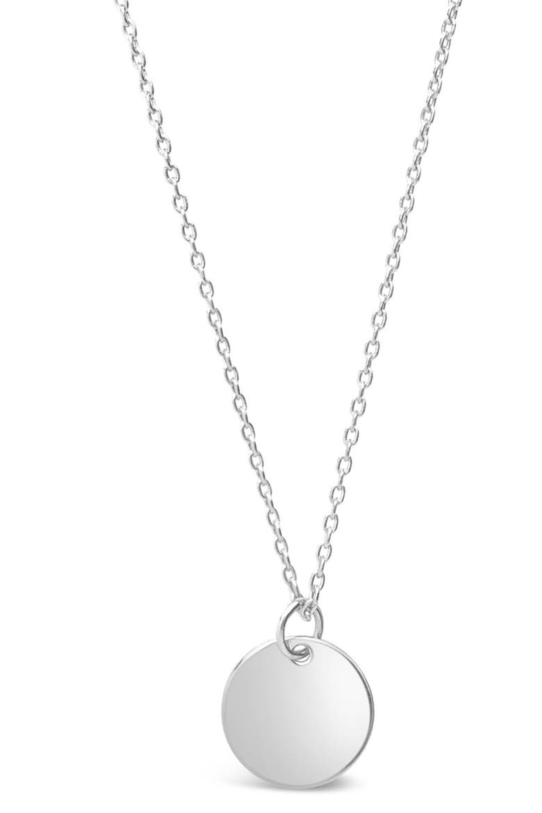 Sterling Silver Disc Charm Necklace, Main, color, SILVER