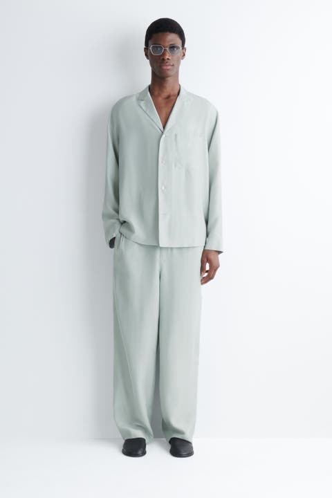 Silk Relaxed-fit Straight-leg Pants
