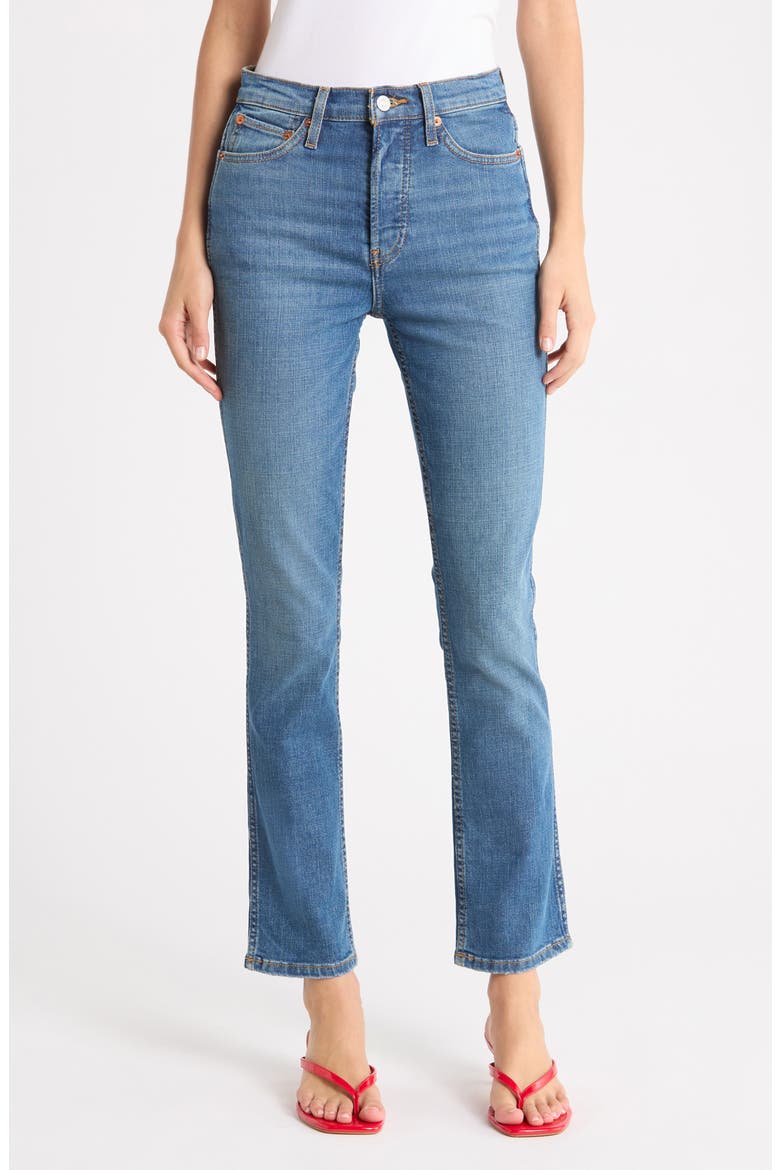 The Dagger High Waist Slim Straight Leg Jeans, Main, color, MENDOINDIGO