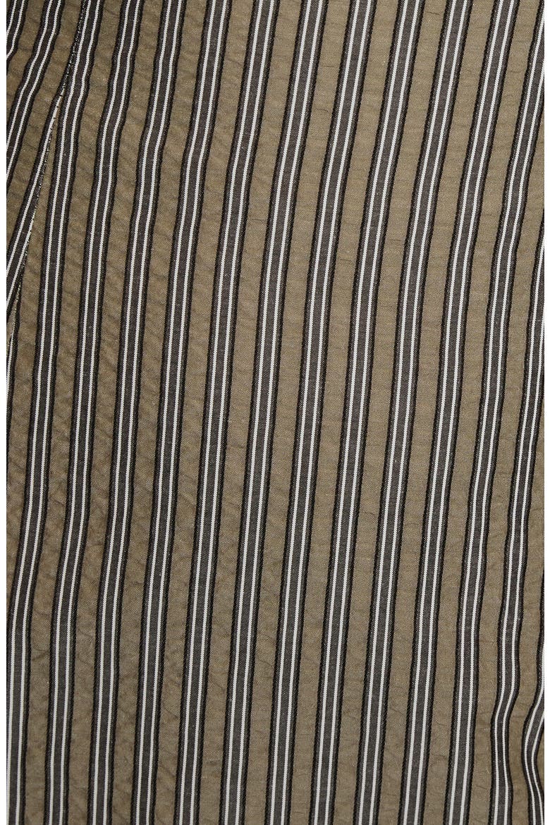 Yumiko Skirted Recycled Cotton Romper, Alternate, color, GREEN STRIPE