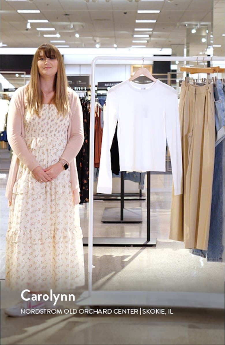 Rib Long Sleeve Cotton T-Shirt, sales video thumbnail