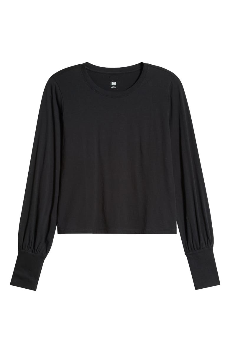 Lunya Organic Pima Cotton Lounge T-Shirt, Alternate, color, Immersed Black