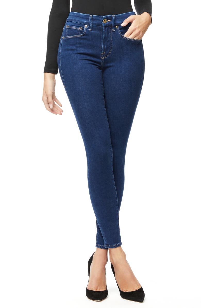 Good American Good Legs High Waist Ankle Skinny Jeans, Main, color,
