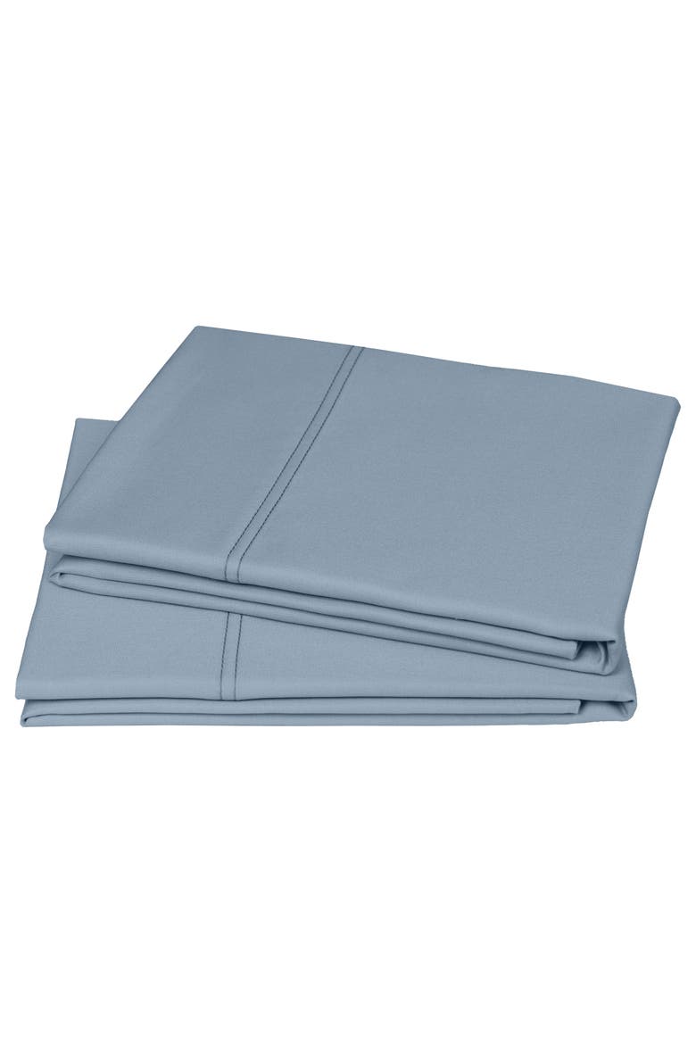 Set of 2 Pillowcases - Hotel Luxe 800 Thread Count 100% Cotton Sateen, Main, color, Dusty Blue