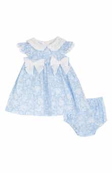 Rare Editions Peter Pan Collar Dress & Bloomers Set